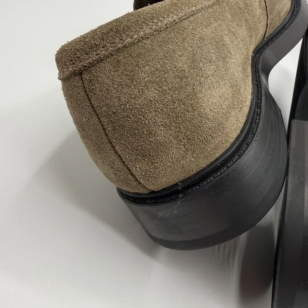 Zara Suede Leather Buckle Loafers Men's Slip On Casual Dress Shoes Size 9